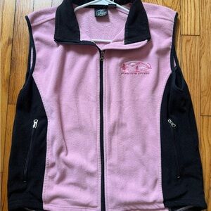 Pink and Black Women's Vest